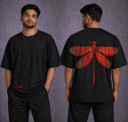 Vasthr “Crimson Flight” Oversized T-Shirt – Black