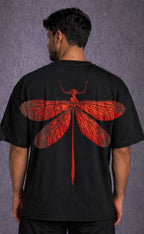 Vasthr “Crimson Flight” Oversized T-Shirt – Black