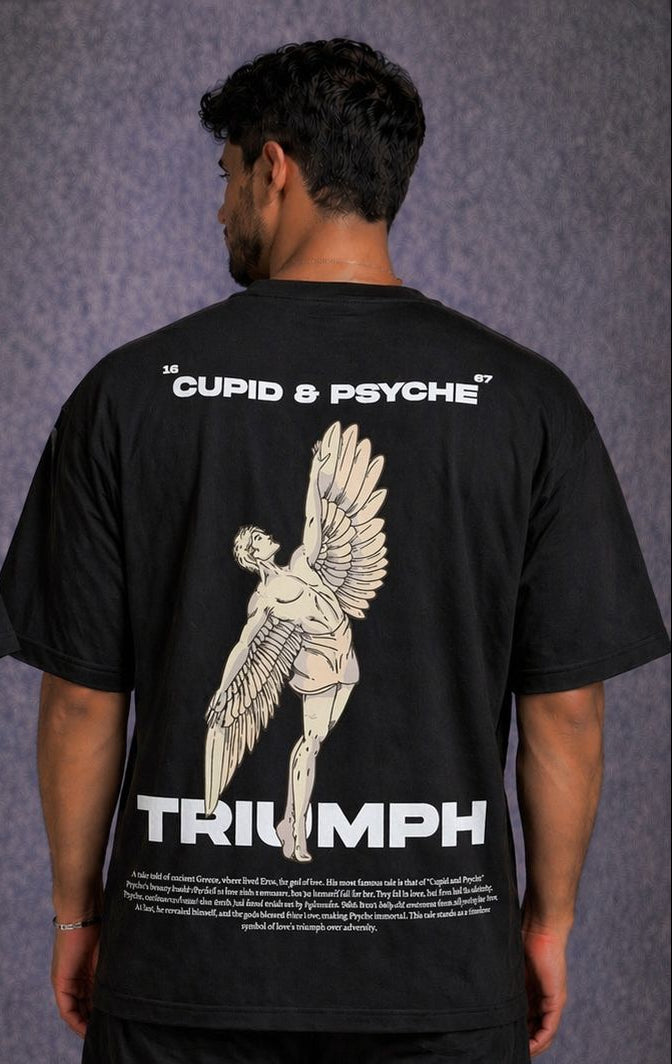 Vasthr “Cupid & Psyche – Triumph” Oversized T-Shirt (Black)