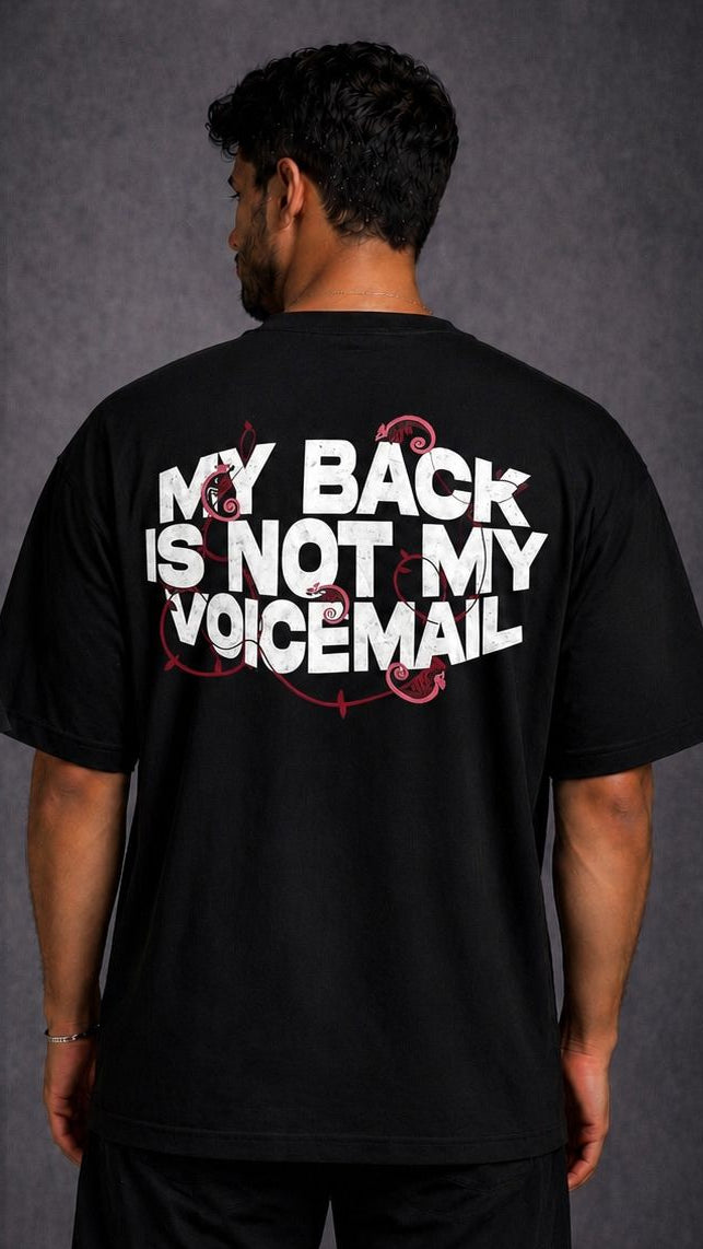 Vasthr “Not My Voicemail” Oversized T-Shirt (Black)