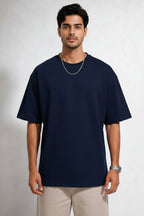 Vasthr “BROKEN ROLES” Oversized T-Shirt (Navy Blue)