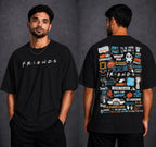 Vasthr “FRIENDS ICONIC” Oversized T-Shirt (Jet Black)