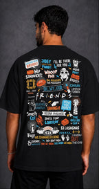 Vasthr “FRIENDS ICONIC” Oversized T-Shirt (Jet Black)