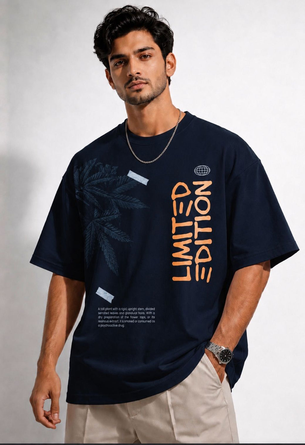 Vasthr “LIMITED EDITION” Oversized T-Shirt (Midnight Navy)