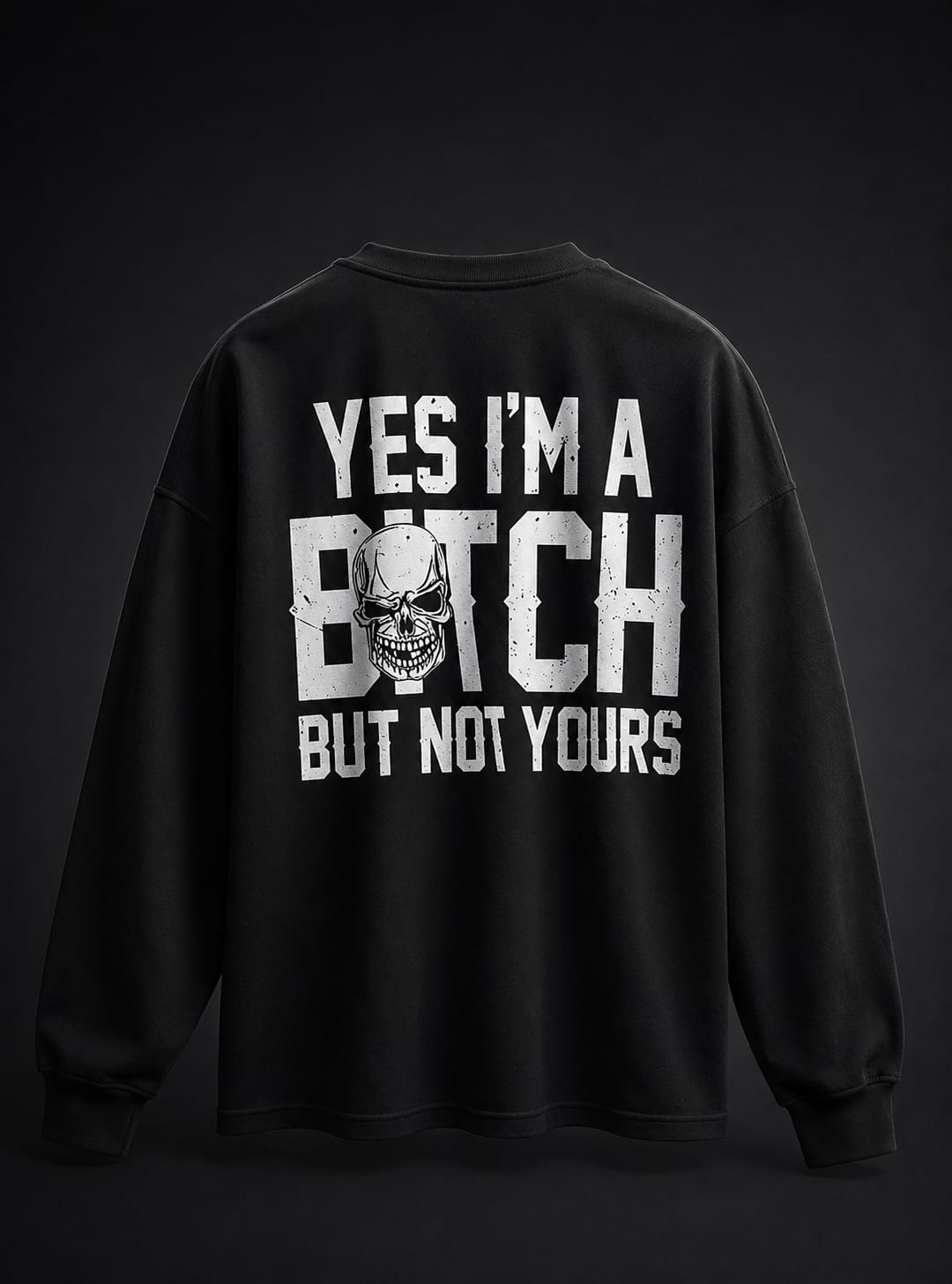 Vasthr “NOT YOURS” Oversized Sweatshirt (Jet Black)