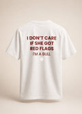 Vasthr “RED FLAGS” Oversized T-Shirt (Classic White)