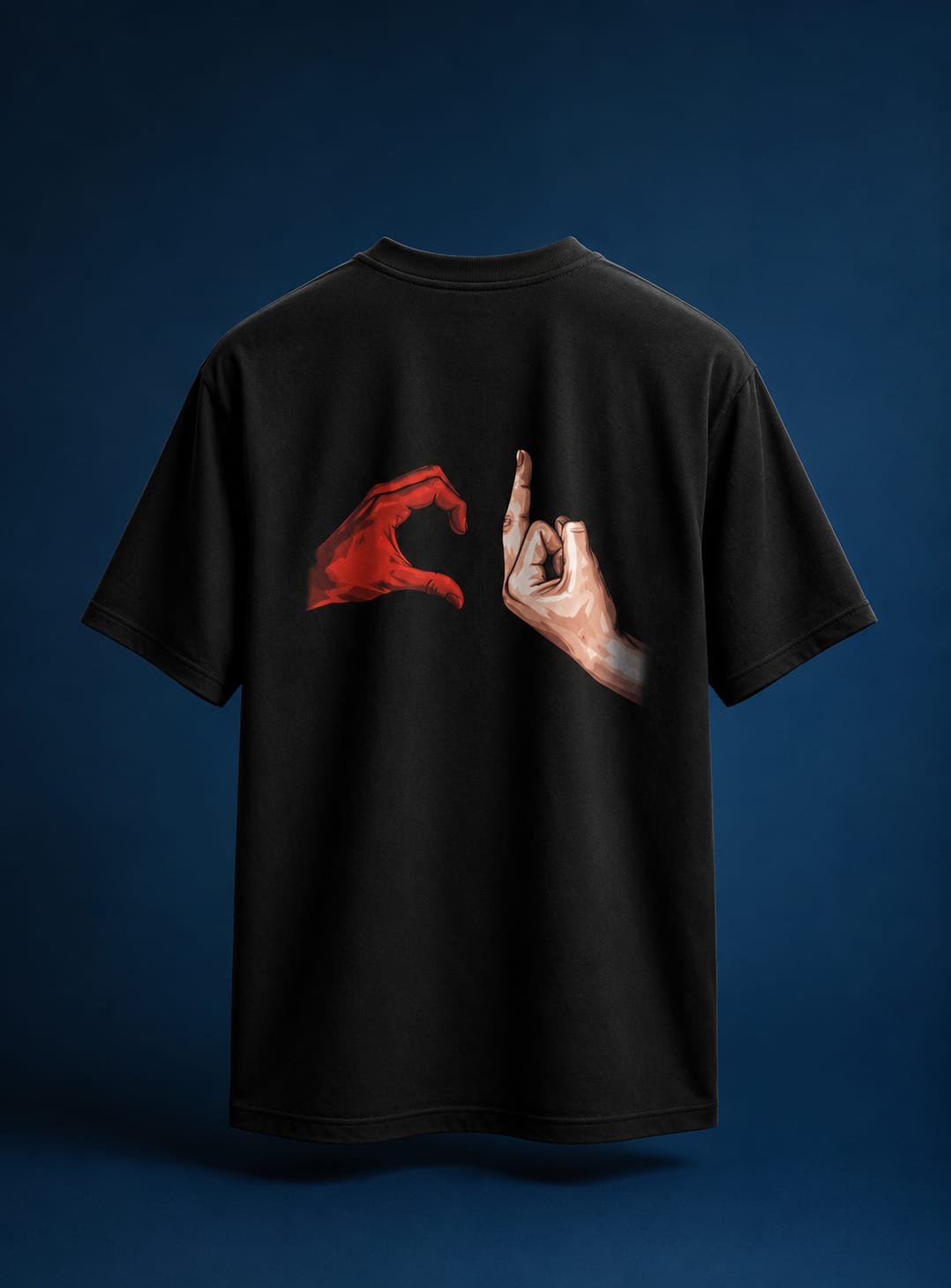 Vasthr “SILENT SIGNAL” Oversized T-Shirt (Jet Black)
