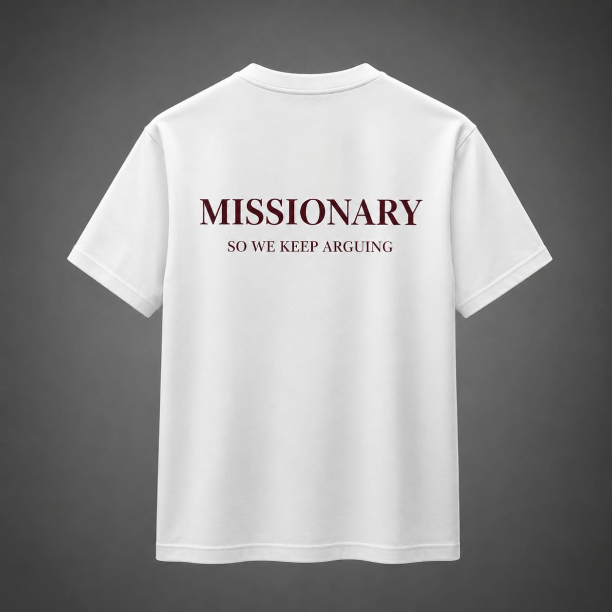“MISSIONARY” Oversized T-Shirt (White)