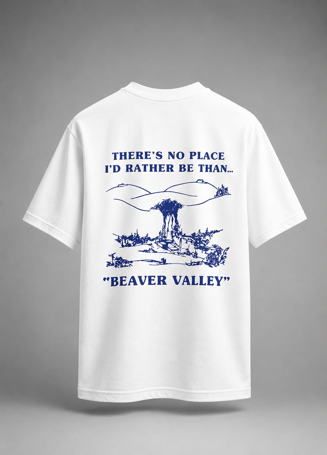 Vasthr “BEAVER VALLEY” Oversized T-Shirt (White)