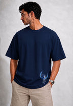 Vasthr Starry Sky Oversized T-Shirt (Midnight Navy)