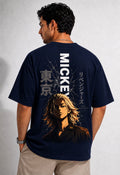 Vasthr “MIDNIGHT REBEL” Oversized T-Shirt (Midnight Navy)