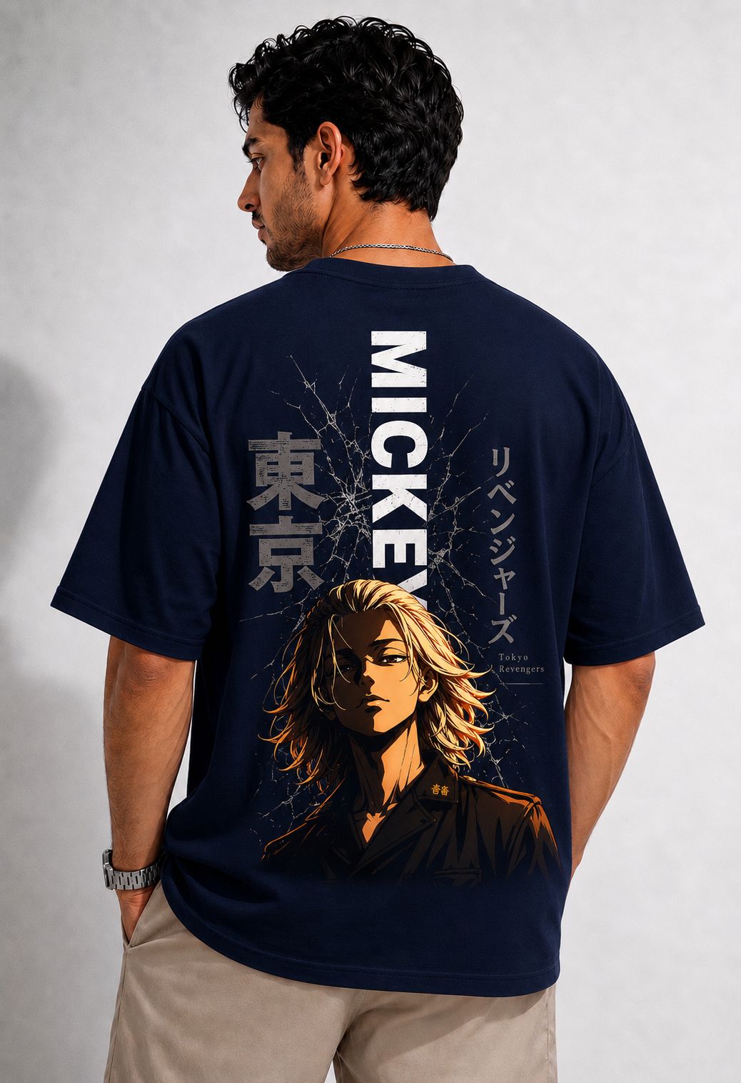 Vasthr “MIDNIGHT REBEL” Oversized T-Shirt (Midnight Navy)