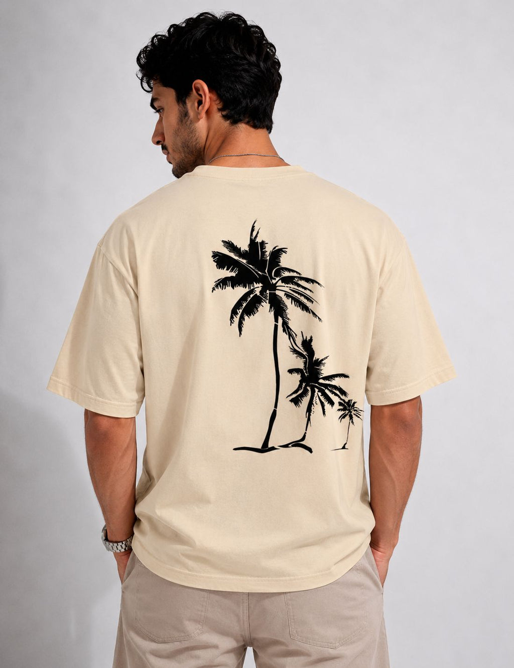 Vasthr “TROPICAL ESCAPE” Oversized T-Shirt (Off White)