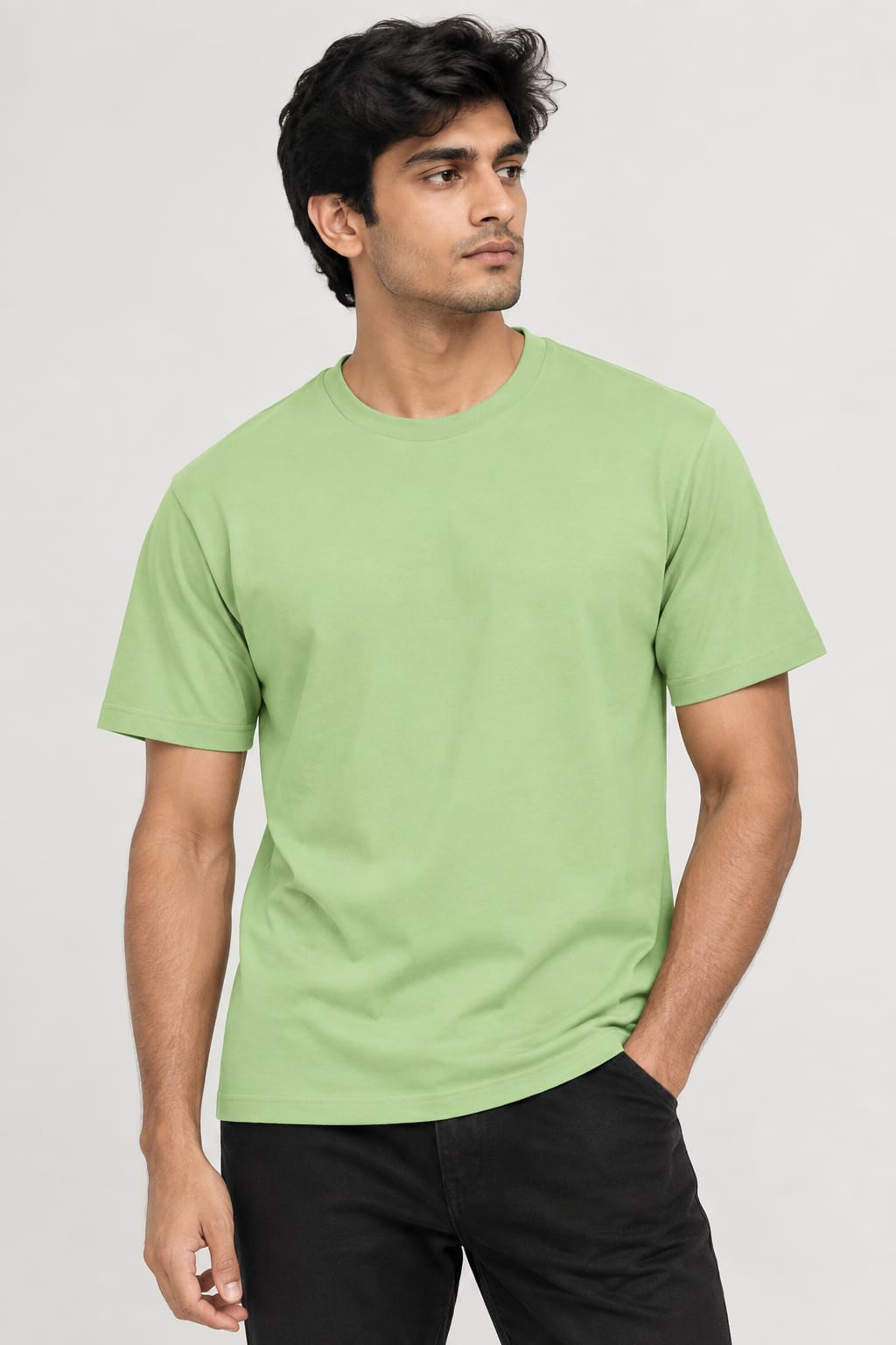 Essential Light Green Oversized T-Shirt - Vasthr