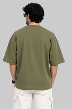 MIDNIGHT CATS Oversized T-Shirt - Olive Green - Vasthr