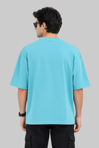 SAVE ME Oversized T-Shirt - Aqua Blue - Vasthr