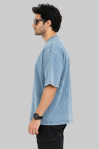 Young Real Minded Oversized T-Shirt – Acid Wash Blue - Vasthr