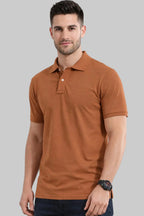 Premium Essential Rust Brown Polo T-Shirt - Vasthr
