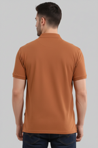 Premium Essential Rust Brown Polo T-Shirt - Vasthr