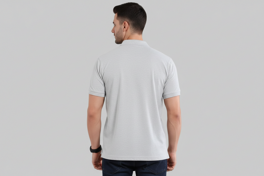 Premium Essential Light Grey Polo T-Shirt - Vasthr