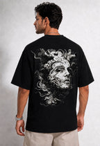 Vasthr Abstract Warrior Oversized T-Shirt (Black)