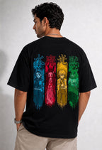 Vasthr Anime Slayer Oversized T-Shirt (Black)