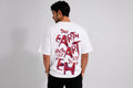 Vasthr Art Defines Earth Oversized Graphic Tee (White)