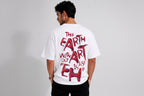 Vasthr Art Defines Earth Oversized Graphic Tee (White)