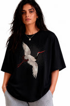 Vasthr “SOARING GRACE” Oversized T-Shirt (Black)