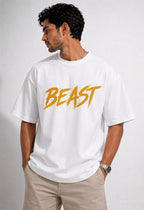 Vasthr “UNLEASH THE BEAST” Oversized T-Shirt (White)