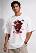 Vasthr “CRIMSON BLOOM” Oversized T-Shirt (White)