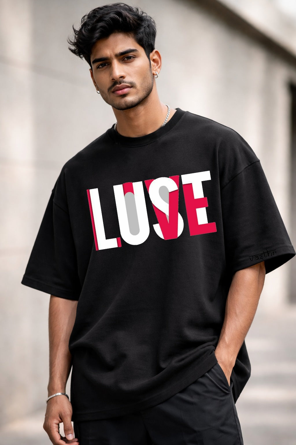 Vasthr “LUST” Oversized T-Shirt (Black)