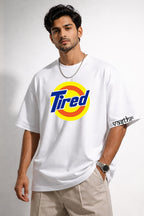 Vasthr “TIRED” Oversized T-Shirt (White)