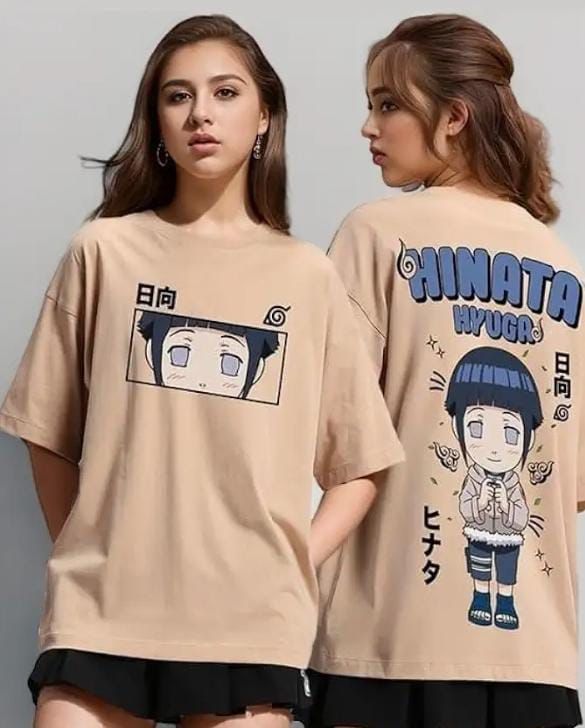 Vasthr x  Anime Hinata Hyuga Chibi Tee – Beige