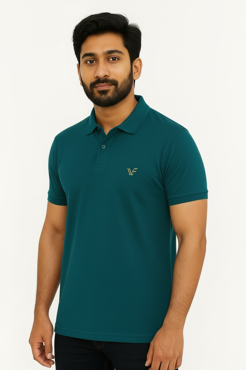 Premium Polo T-Shirt for Men with Vasthr Logo | Soft Cotton Rich Fabric | Collar Tshirt