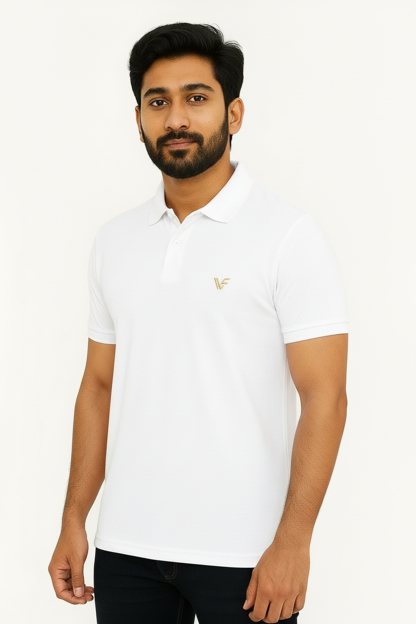 Premium Polo T-Shirt for Men with Vasthr Logo | Soft Cotton Rich Fabric | Collar Tshirt