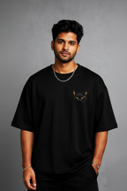 Anubis Shadow Cat Oversized T-Shirt by Vasthr