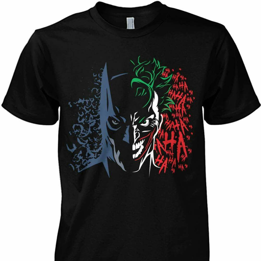 Vasthr x DC Batman & Joker Split Face Graphic T-Shirt
