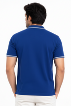 SIGNATURE EDGE Artist Tipping Polo T-Shirt - Royal Blue - Vasthr