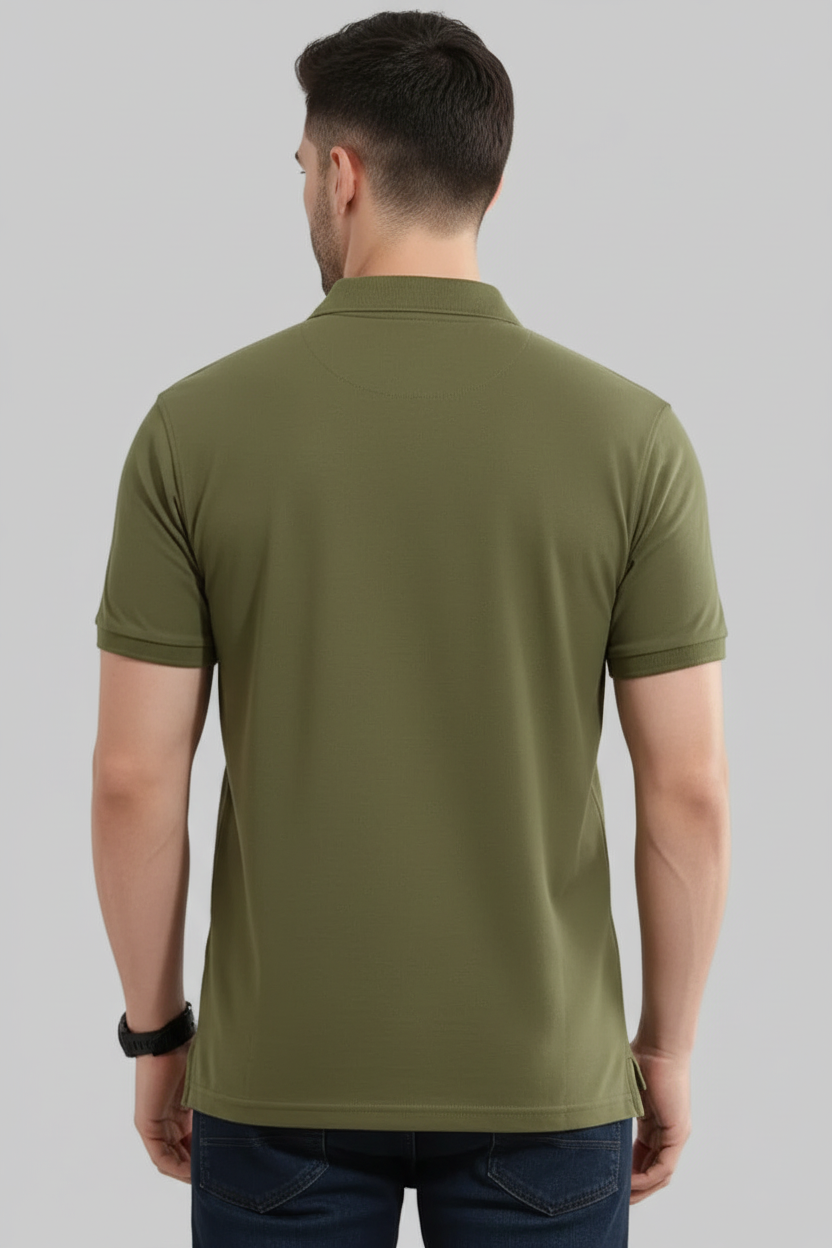Premium Olive Green Polo T-Shirt - Vasthr