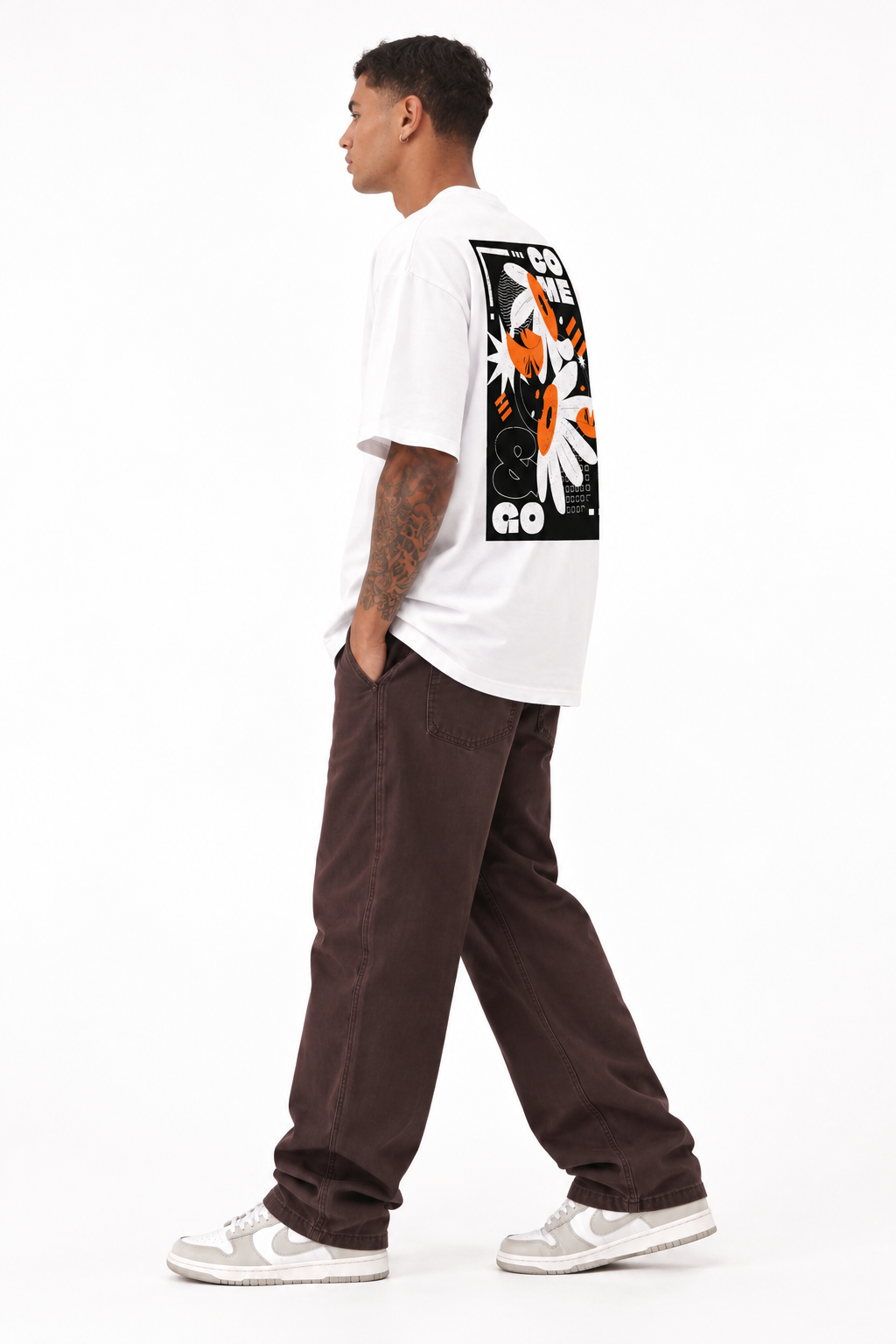 GO & COME Oversized Graphic T-Shirt by Vasthr