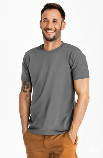 Vasthr - Essential Grey Crew Neck T-Shirt