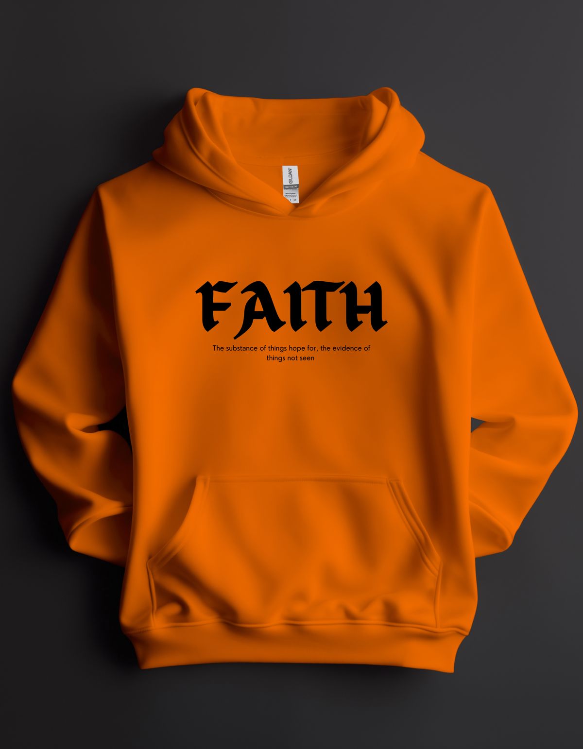Faith Orange Hoodie – Vasthr Collection