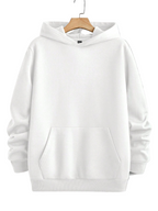 Classic Comfort White Plain Hoodie - Unisex Essential By Vasthr