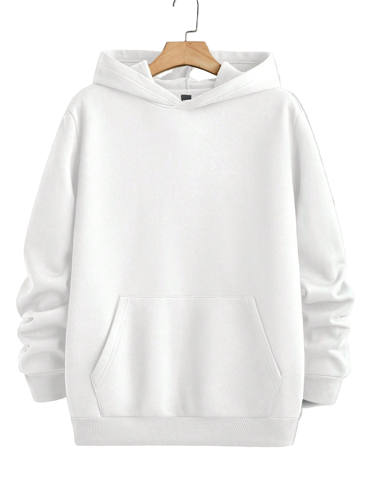 Classic Comfort White Plain Hoodie - Unisex Essential By Vasthr