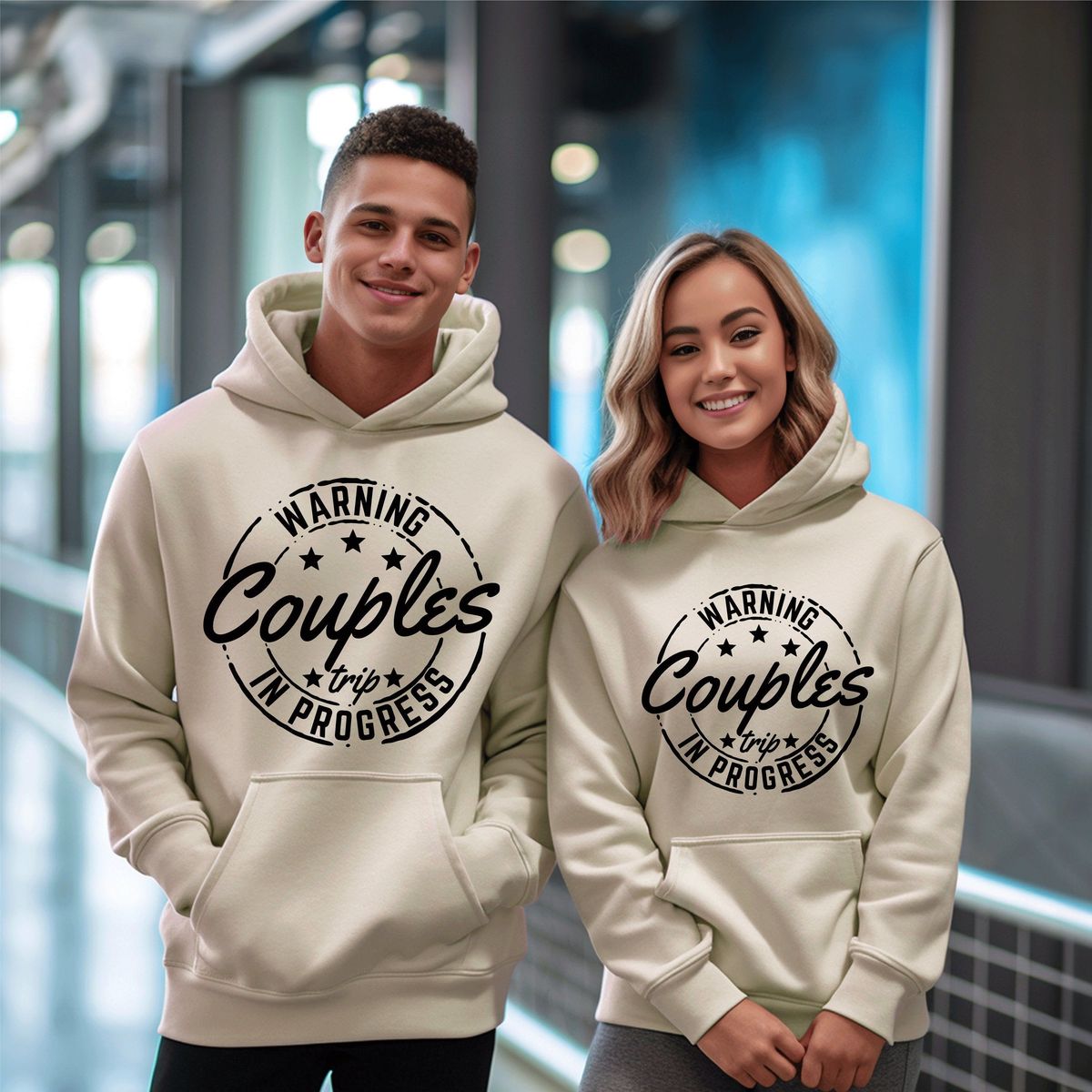 Couple’s Trip in Progress Hoodies | Vasthr Matching Couple Edition