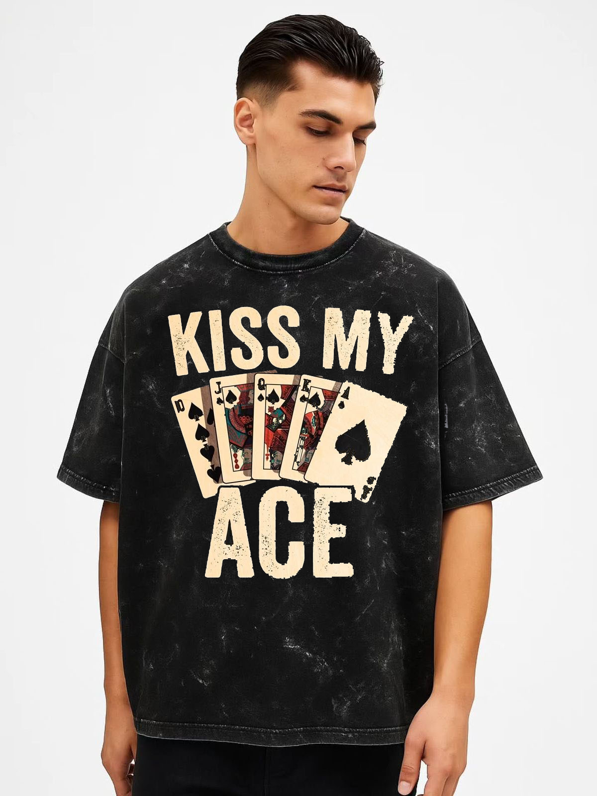 Kiss My Ace Graphic T-Shirt for Men – Bold Streetwear Edition | Vasthr