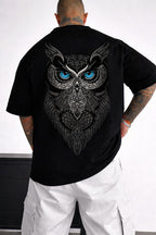 Night Guardian Oversized T-Shirt – Owl Edition – Black by Vasthr