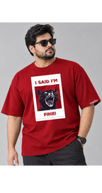 I SAID I’M FINE! Oversized Graphic T-Shirt – Red - Vasthr