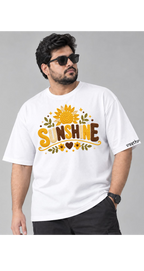 SUNSHINE Graphic Oversized T-Shirt - White - Vasthr